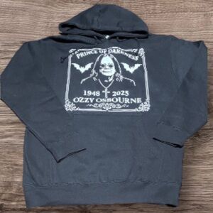 Ozzy Osbourne memorial Black Hoodie Size Medium